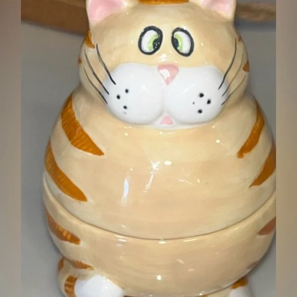 Bella Casa Ganz Adorable Orange Tabby Cat Ceramic Salt & Pepper Shaker - Picture 5 of 9